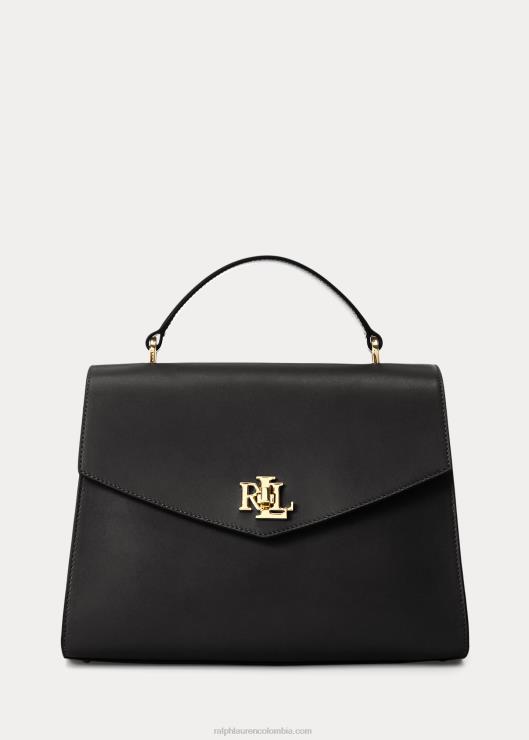 bolso satchel farrah mediano de piel mujer negro Ralph Lauren 2XR2V5407