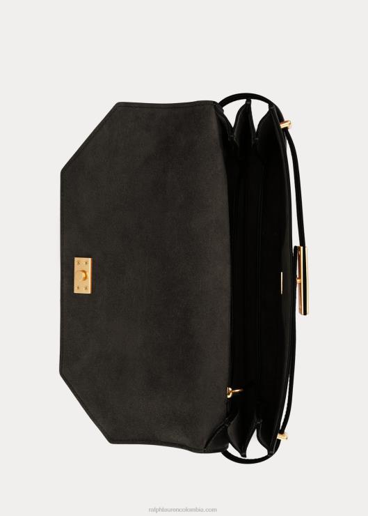 cartera polo id de piel mujer negro Ralph Lauren 2XR2V5187