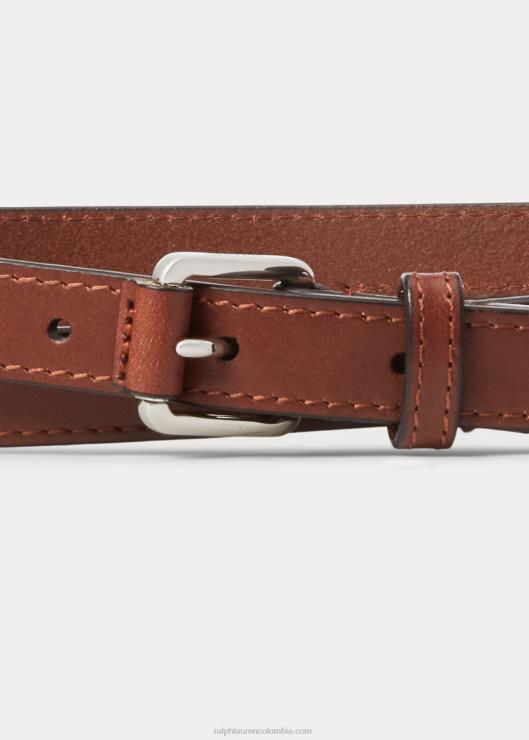 cinturón cruzado de cuero mujer Cuoio Ralph Lauren 2XR2V4918