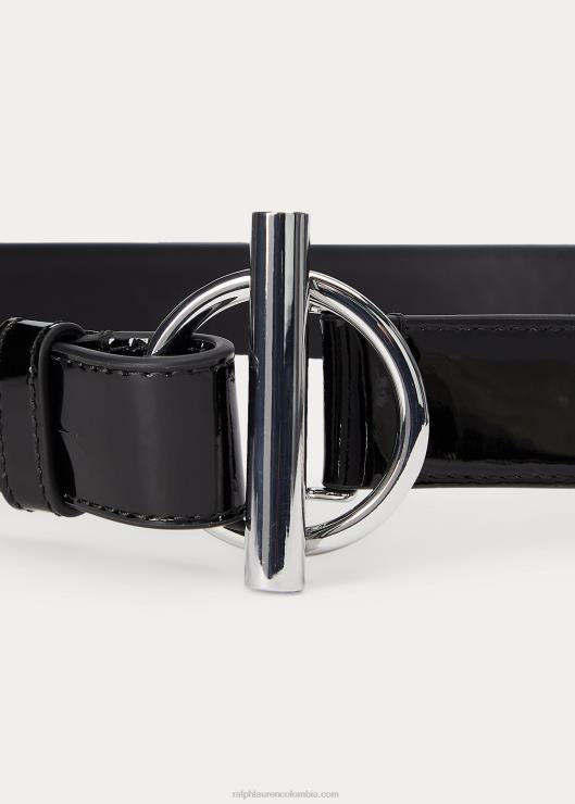 cinturón de piel con anilla mujer negro Ralph Lauren 2XR2V4916