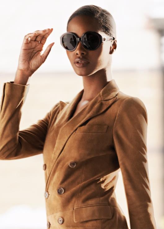 lentes de sol antibes con estribo mujer negro brillante Ralph Lauren 2XR2V5602