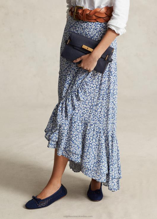 bolso de mano polo id de piel mujer azul marino medianoche Ralph Lauren 2XR2V5179