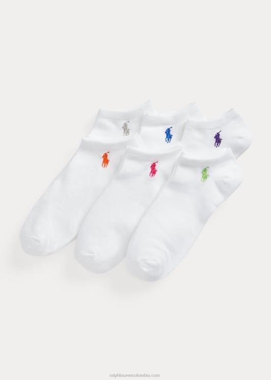 calcetines tobilleros clásicos pack de 6 mujer blanco Ralph Lauren 2XR2V5489