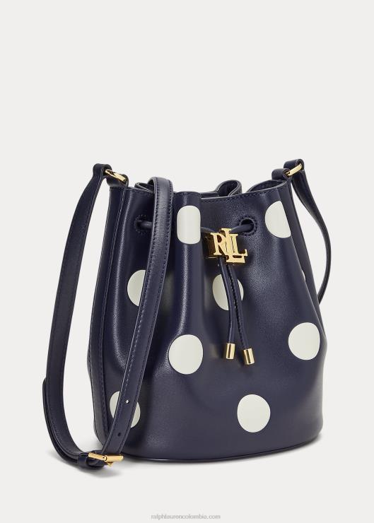 bolso andie mediano con motivo de lunares mujer azul marino refinado/vainilla Ralph Lauren 2XR2V5340