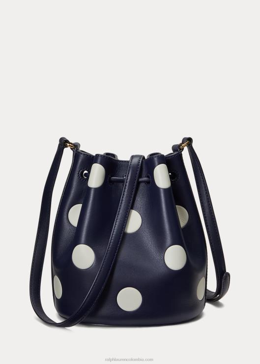 bolso andie mediano con motivo de lunares mujer azul marino refinado/vainilla Ralph Lauren 2XR2V5340