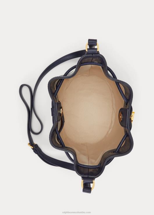 bolso andie mediano con motivo de lunares mujer azul marino refinado/vainilla Ralph Lauren 2XR2V5340
