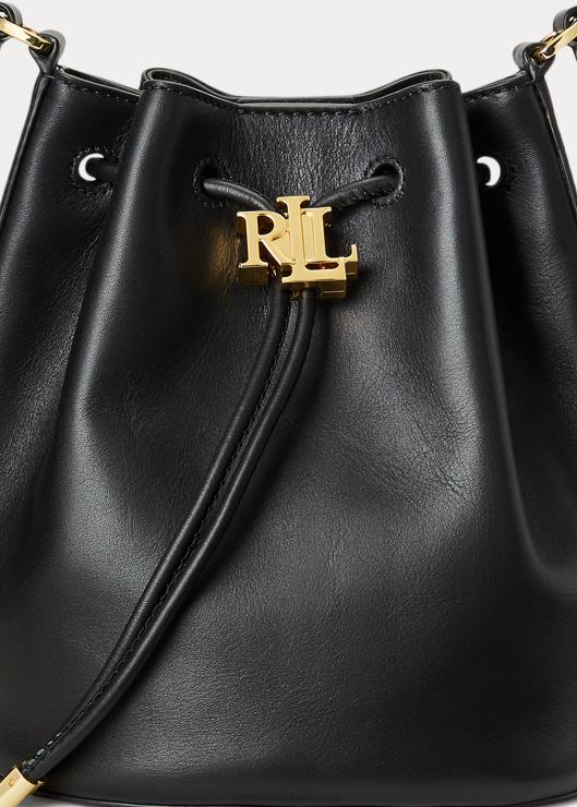 bolso andie mediano de piel con cordón mujer negro Ralph Lauren 2XR2V5345
