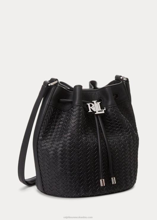 bolso mediano tejido con cordón Andie mujer negro Ralph Lauren 2XR2V5341