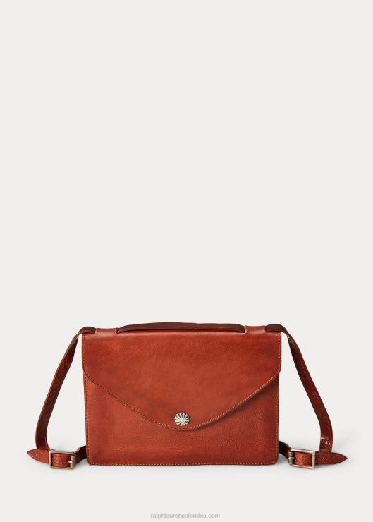 bolso de cuero roto mujer marron oscuro Ralph Lauren 2XR2V5153