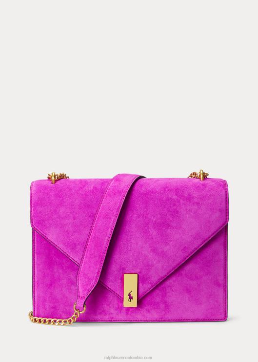 bolso tipo sobre de gamuza polo id mujerRalph Lauren 2XR2V5437
