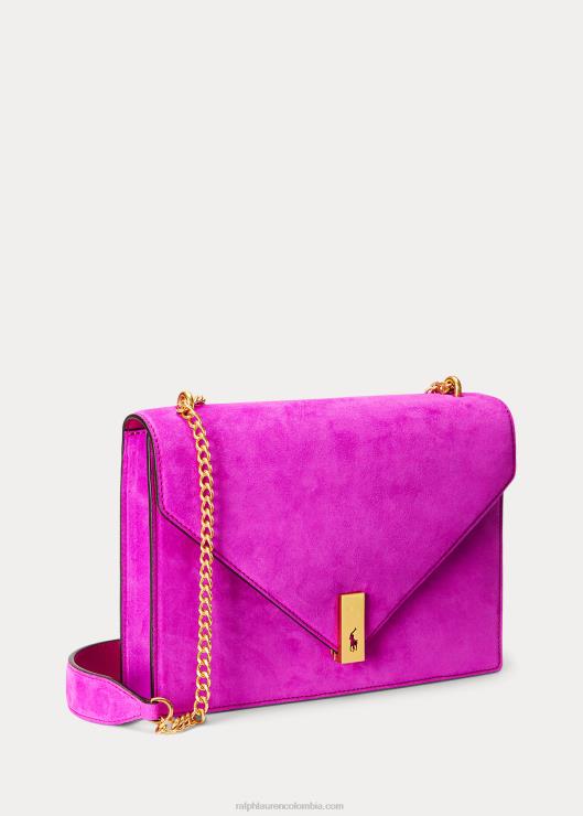 bolso tipo sobre de gamuza polo id mujerRalph Lauren 2XR2V5437