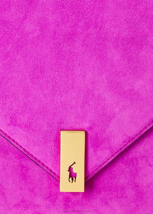 bolso tipo sobre de gamuza polo id mujerRalph Lauren 2XR2V5437