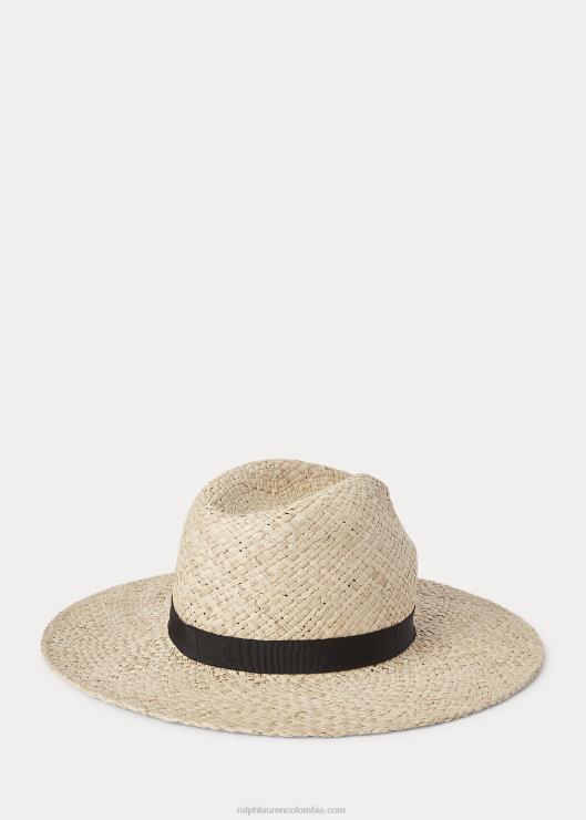 sombrero fedora de rafia mujer natural Ralph Lauren 2XR2V5548