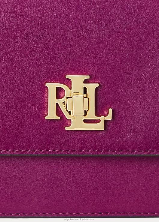 bolso sophee mediano de piel mujer ciruela caspia Ralph Lauren 2XR2V5378