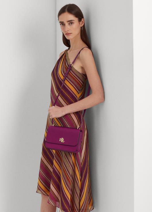 bolso sophee mediano de piel mujer ciruela caspia Ralph Lauren 2XR2V5378