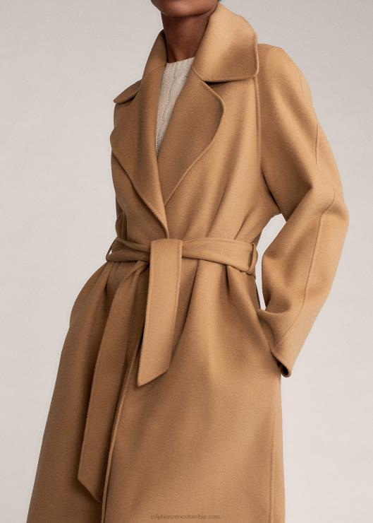 abrigo cruzado leonarda mujer camello Ralph Lauren 2XR2V3596