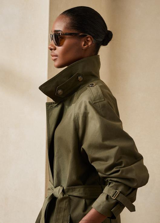 abrigo de algodón Lysander mujer liquen verde Ralph Lauren 2XR2V9288