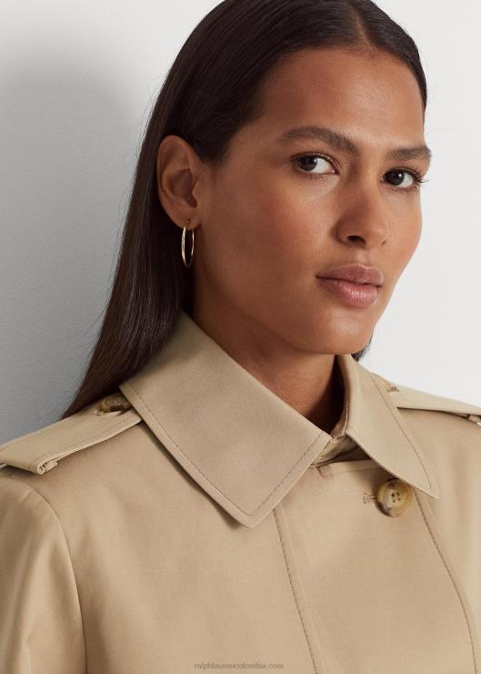 gabardina corta con doble botonadura mujer bronceado de abedul Ralph Lauren 2XR2V4122