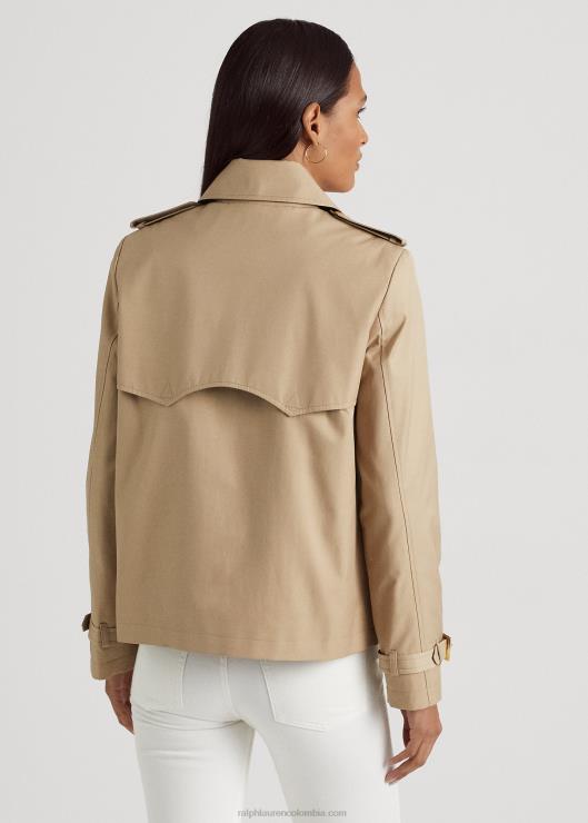 gabardina corta con doble botonadura mujer bronceado de abedul Ralph Lauren 2XR2V4457