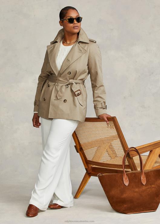 gabardina de sarga con cinturón mujerRalph Lauren 2XR2V4759