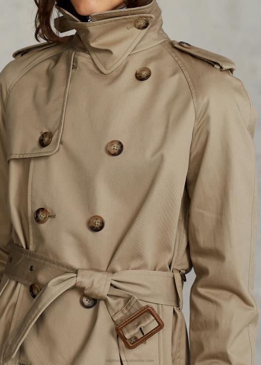 gabardina de sarga con cinturón mujerRalph Lauren 2XR2V4759