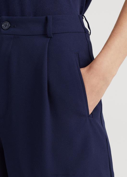shorts de georgette plisados mujer azul marino refinado Ralph Lauren 2XR2V9472
