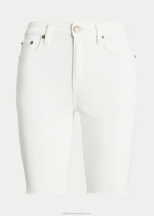 shorts de mezclilla cortados mujer lavado blanco Ralph Lauren 2XR2V4375