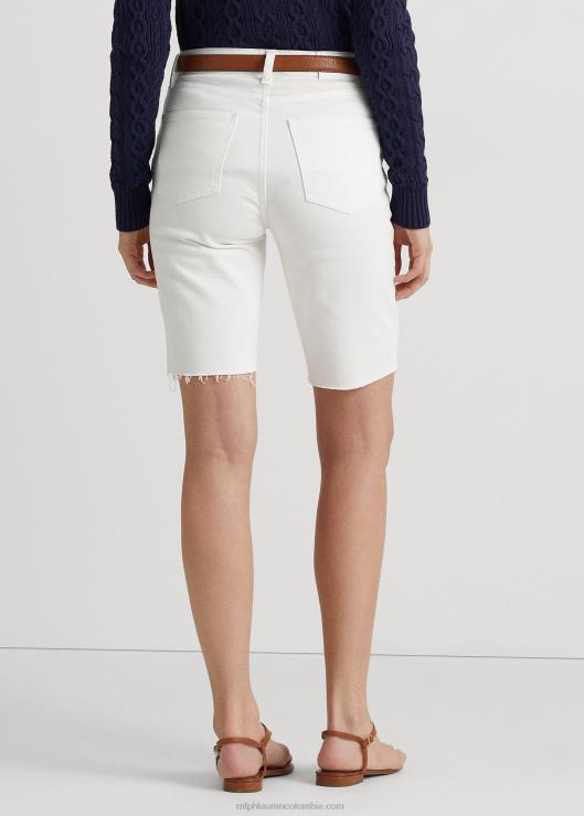 shorts de mezclilla cortados mujer lavado blanco Ralph Lauren 2XR2V4375