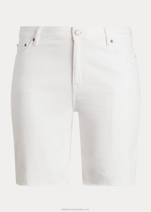 shorts de mezclilla cortados mujer lavado blanco Ralph Lauren 2XR2V4678