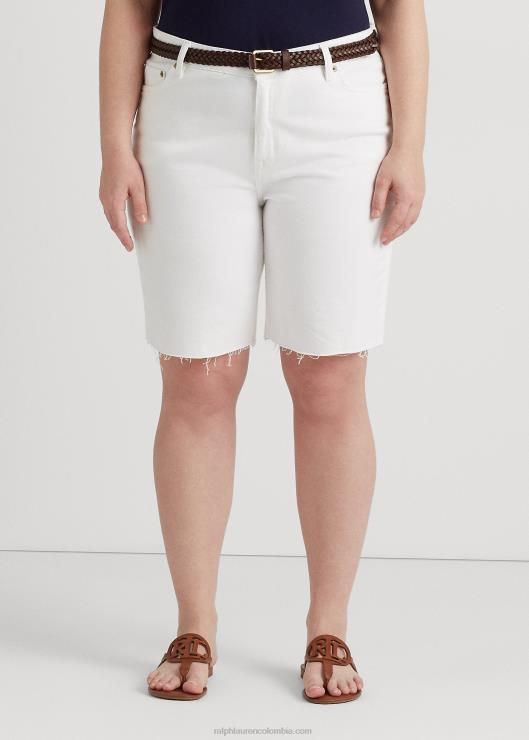 shorts de mezclilla cortados mujer lavado blanco Ralph Lauren 2XR2V4678