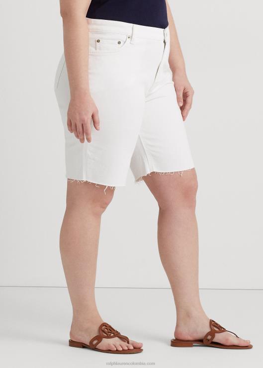 shorts de mezclilla cortados mujer lavado blanco Ralph Lauren 2XR2V4678