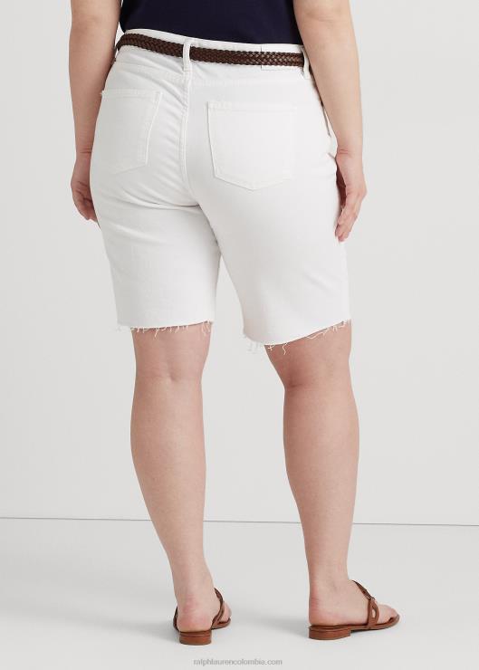 shorts de mezclilla cortados mujer lavado blanco Ralph Lauren 2XR2V4678