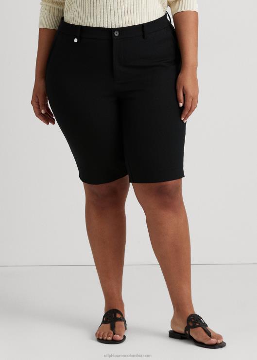 shorts de sarga bielásticos mujer negro Ralph Lauren 2XR2V4734
