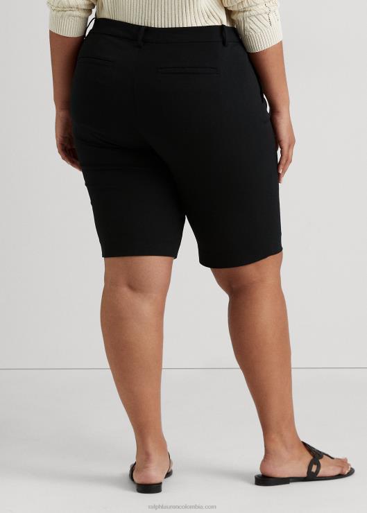 shorts de sarga bielásticos mujer negro Ralph Lauren 2XR2V4734