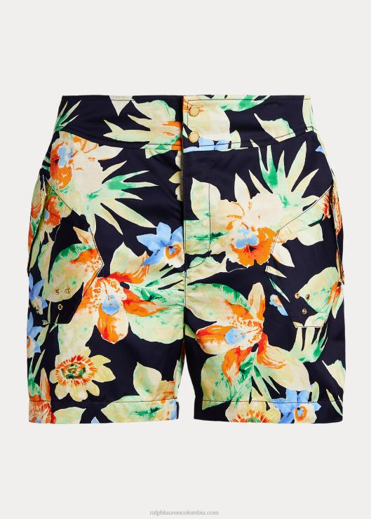 shorts de shantung florales mujer azul marino multi Ralph Lauren 2XR2V4794