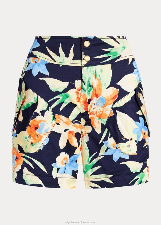 shorts de shantung florales mujer azul marino multi Ralph Lauren 2XR2V4874