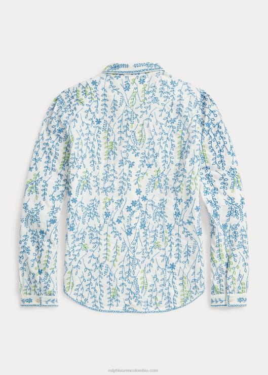 blusa con bordado floral mujer crema/multi Ralph Lauren 2XR2V3644