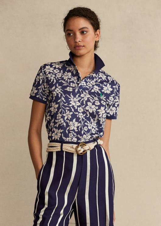 el polo de la tierra mujer floral azul marino/crema Ralph Lauren 2XR2V3351