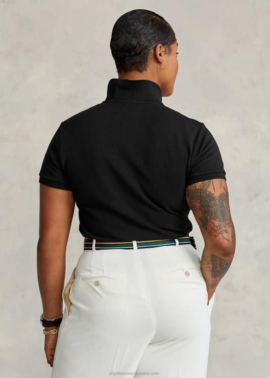 playera tipo polo de corte ajustado con pony grande mujer negro Ralph Lauren 2XR2V4763