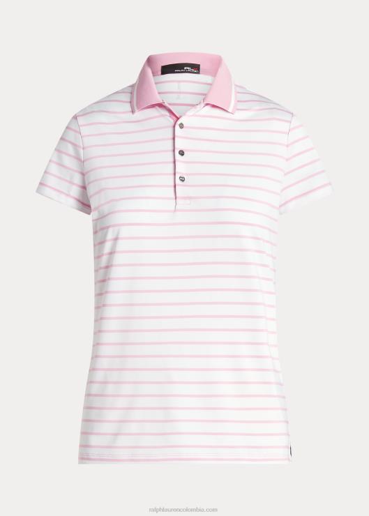 playera tipo polo de corte entallado mujer cerámica blanca/rosa Ralph Lauren 2XR2V9397