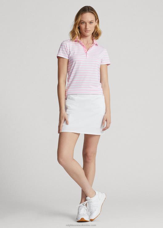 playera tipo polo de corte entallado mujer cerámica blanca/rosa Ralph Lauren 2XR2V9397
