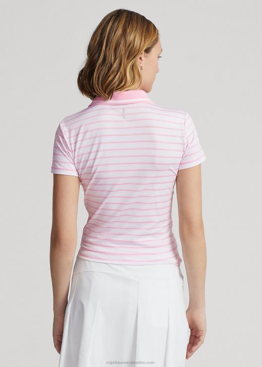 playera tipo polo de corte entallado mujer cerámica blanca/rosa Ralph Lauren 2XR2V9397