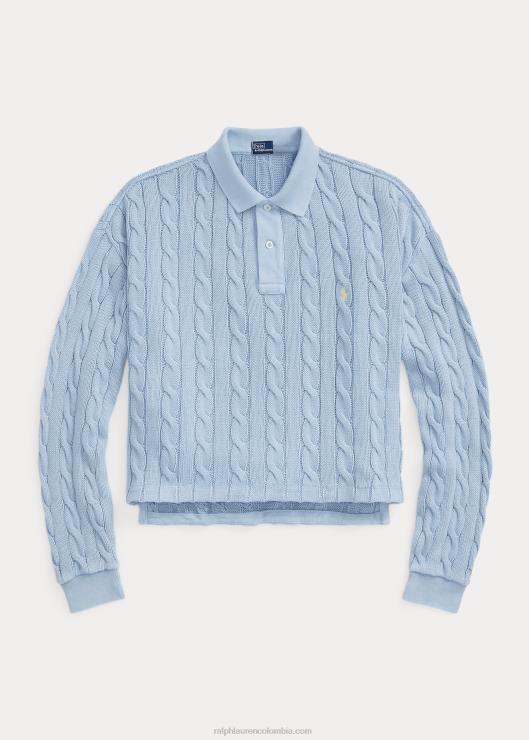 playera tipo polo de ochos mujer azul pálido Ralph Lauren 2XR2V3174