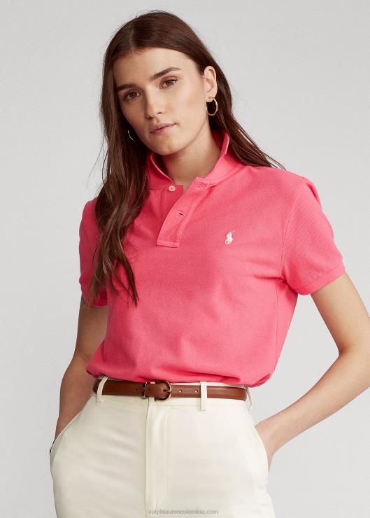 polo de malla de corte clásico mujer Rosa caliente Ralph Lauren 2XR2V9216