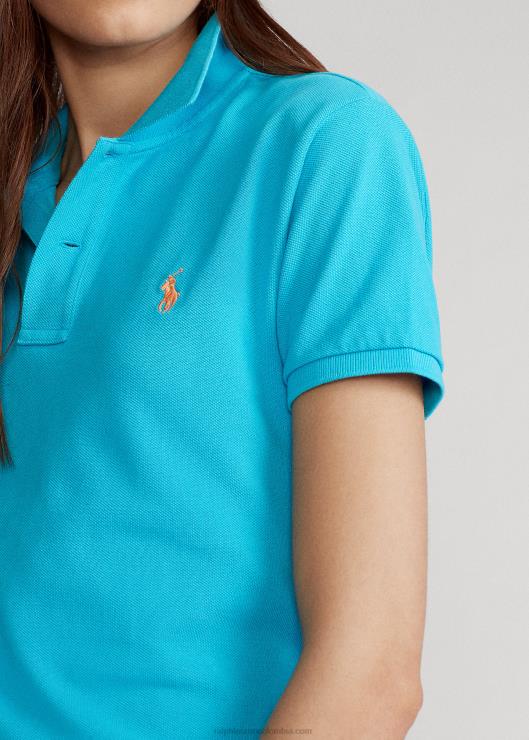 polo de malla de corte clásico mujer cala azul Ralph Lauren 2XR2V9230