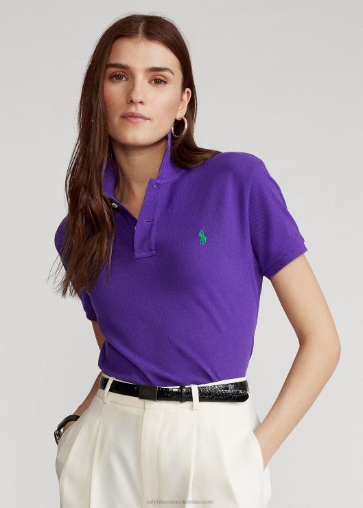 polo de malla de corte clásico mujer chalé morado Ralph Lauren 2XR2V9238