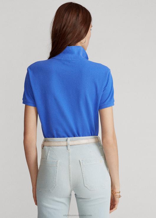 polo de malla de corte clásico mujer nuevo iris azul Ralph Lauren 2XR2V9233