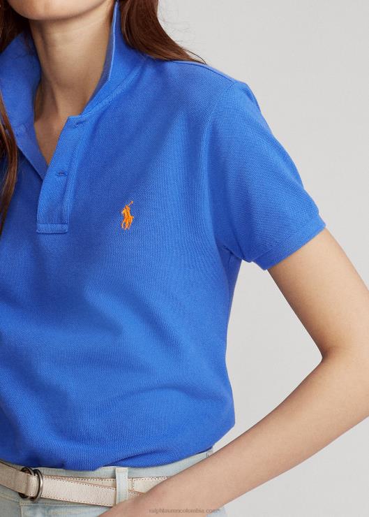 polo de malla de corte clásico mujer nuevo iris azul Ralph Lauren 2XR2V9233