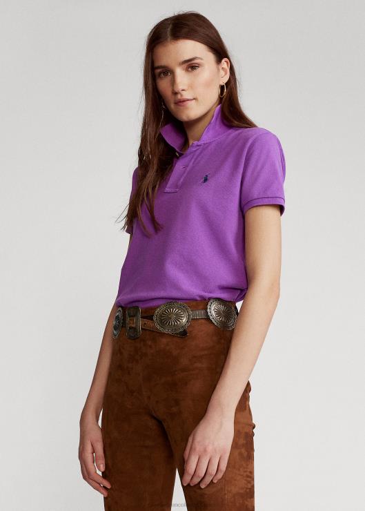 polo de malla de corte clásico mujer paloma morada Ralph Lauren 2XR2V9237
