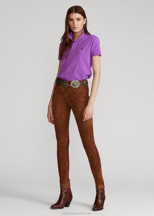 polo de malla de corte clásico mujer paloma morada Ralph Lauren 2XR2V9237